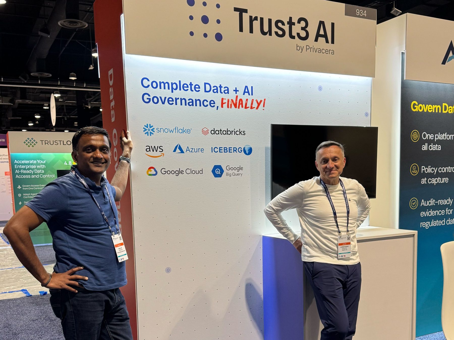 Trust3 AI booth at industry conference